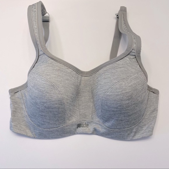 Panache Ultimate High Impact Underwire Full Coverage Gray 5021 Sports Bra 34D - Picture 4 of 14